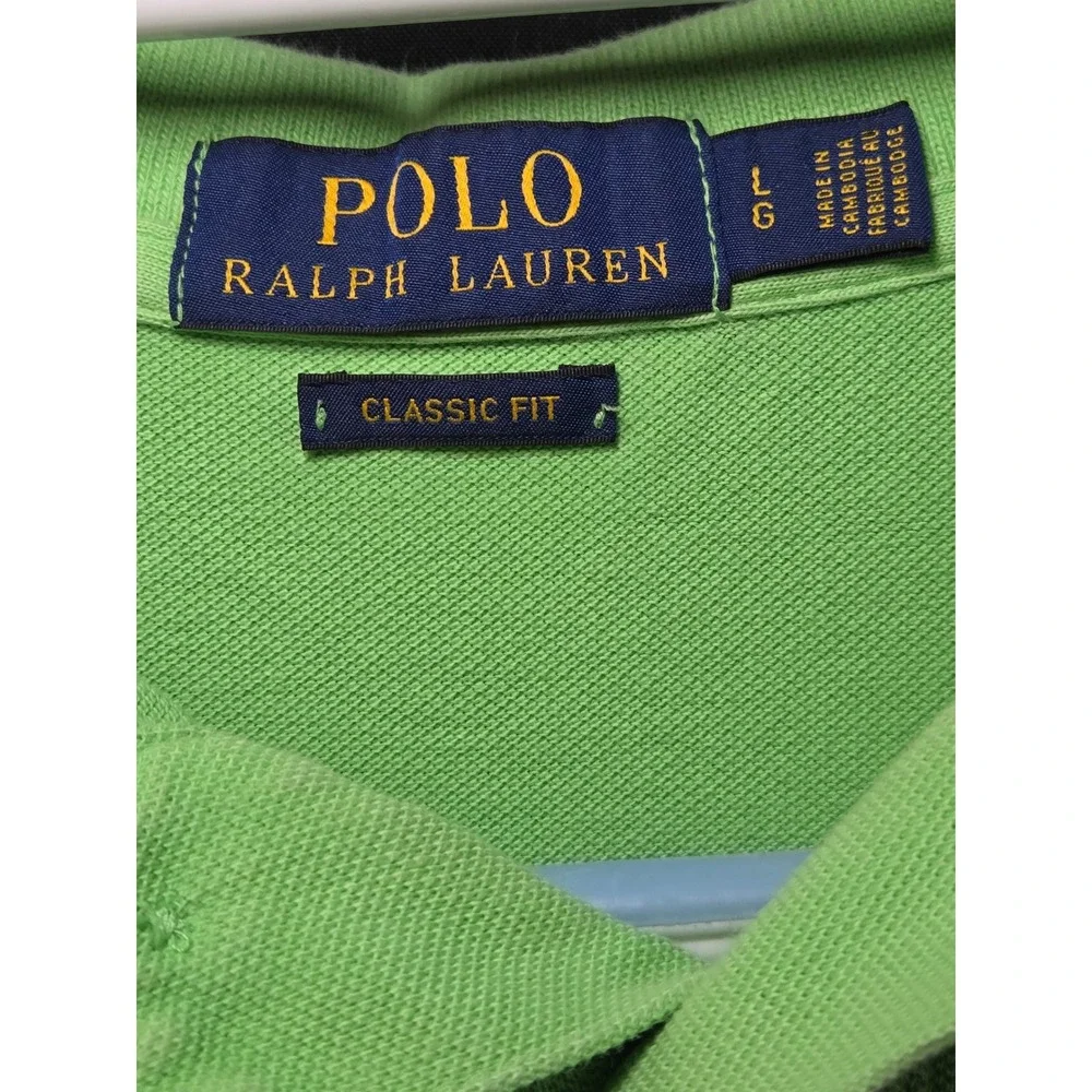 Polo Ralph Lauren Men's Classic Fit Green‎ Short Sleeve Polo Shirt Size L